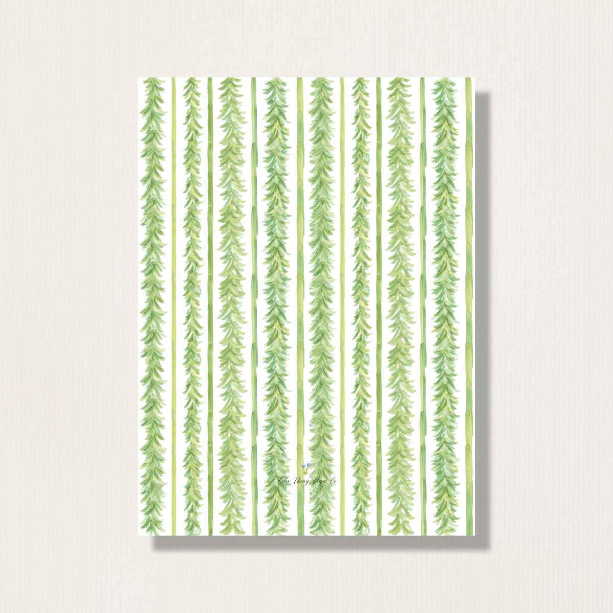 Watercolor Garland Holiday Photo Card