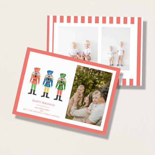 Watercolor Nutcracker Holiday Photo Card