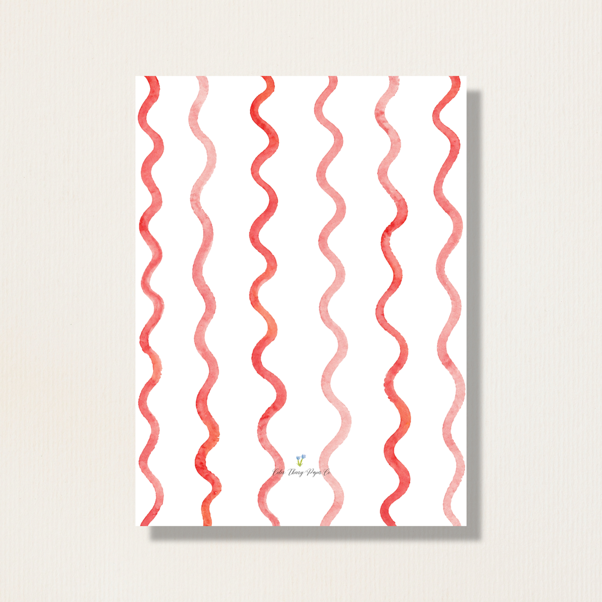 Watercolor Ribbon Holiday Photo Card